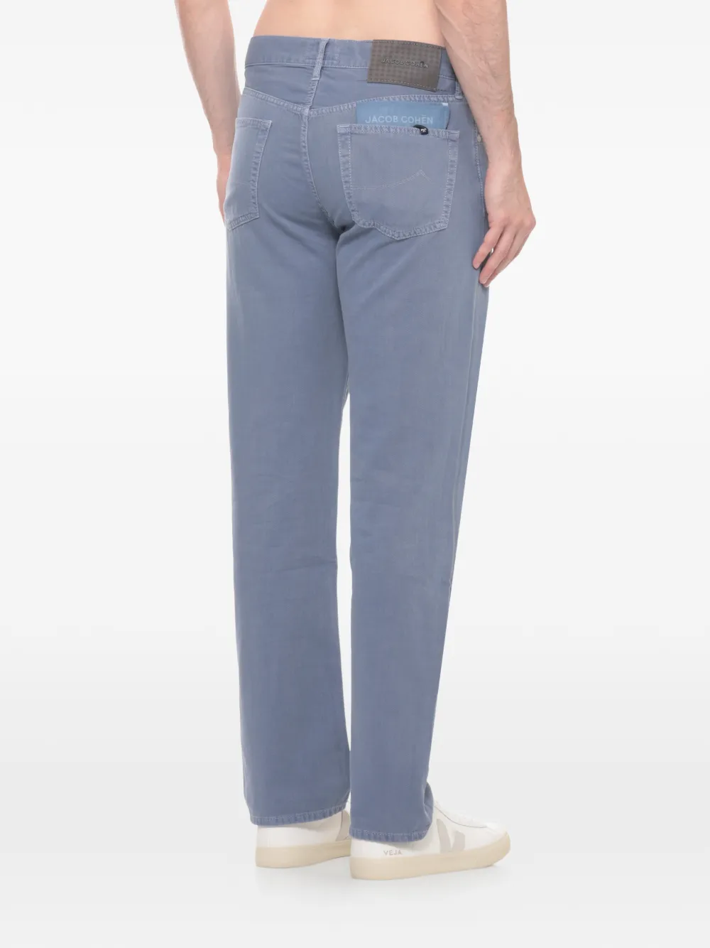 Jacob Cohën Straight broek met logopatch Blauw