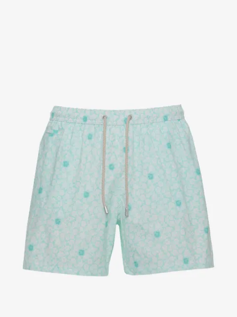 MC2 Saint Barth short de bain fleuri à lien de resserrage
