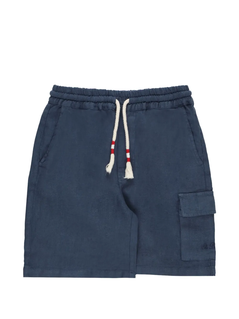 Mc2 Saint Barth Kids' Marseille Jr Cargo-pockets Casual Shorts In Blue