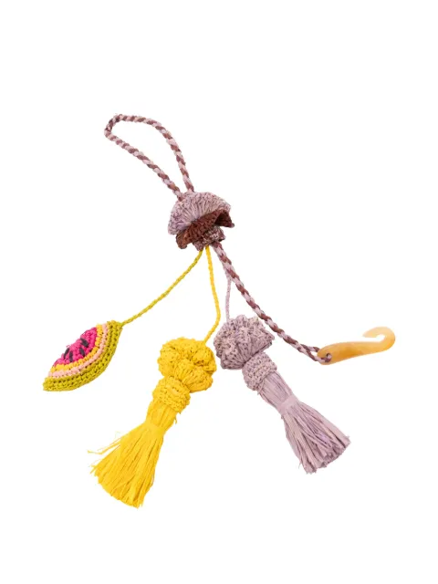 Jamin Puech raffia tassel bag charm