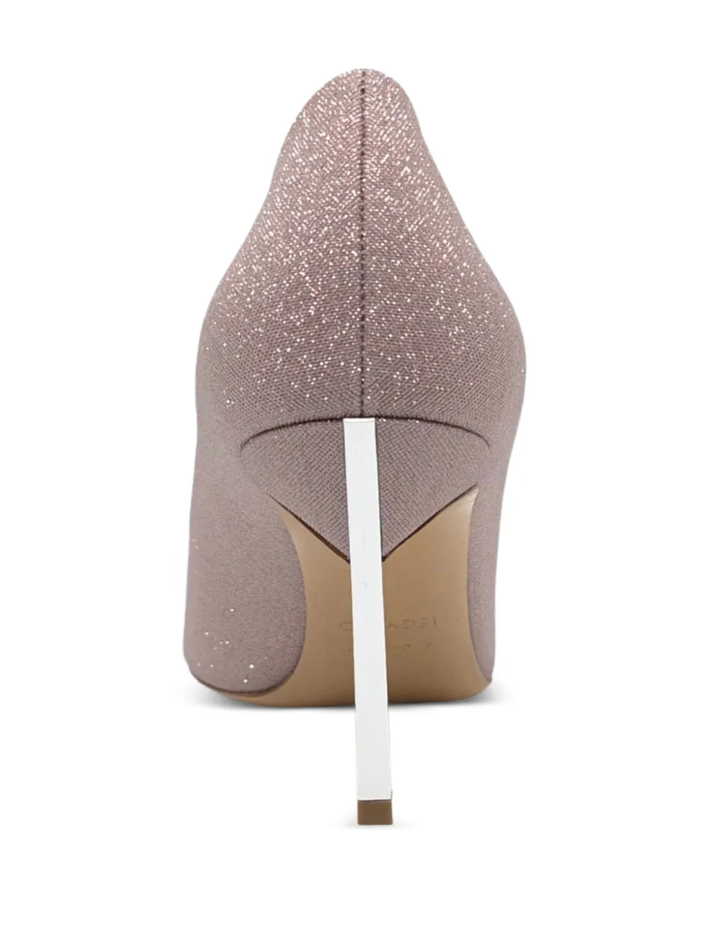 Casadei Blade glitter-effect pointed-toe heeled pumps Roze