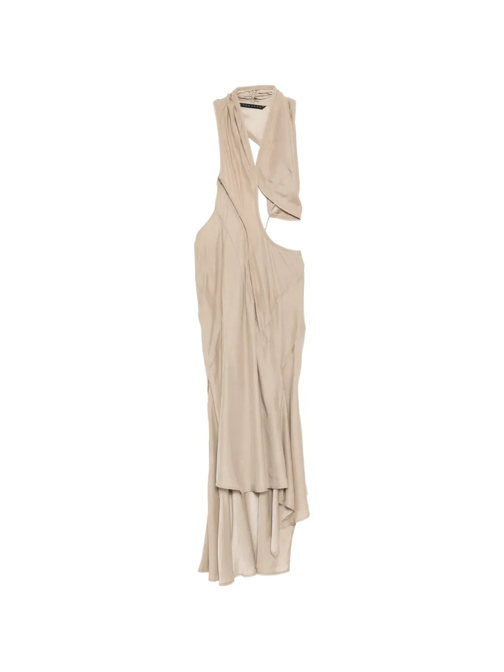 Yehuafan Draped Dress In Brown