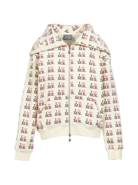 Ashley Williams heart-print zip-around sweatshirt