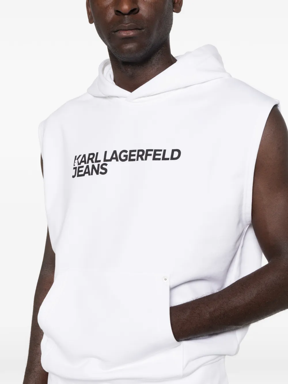 Karl Lagerfeld Jeans Hoodie met logoprint Wit