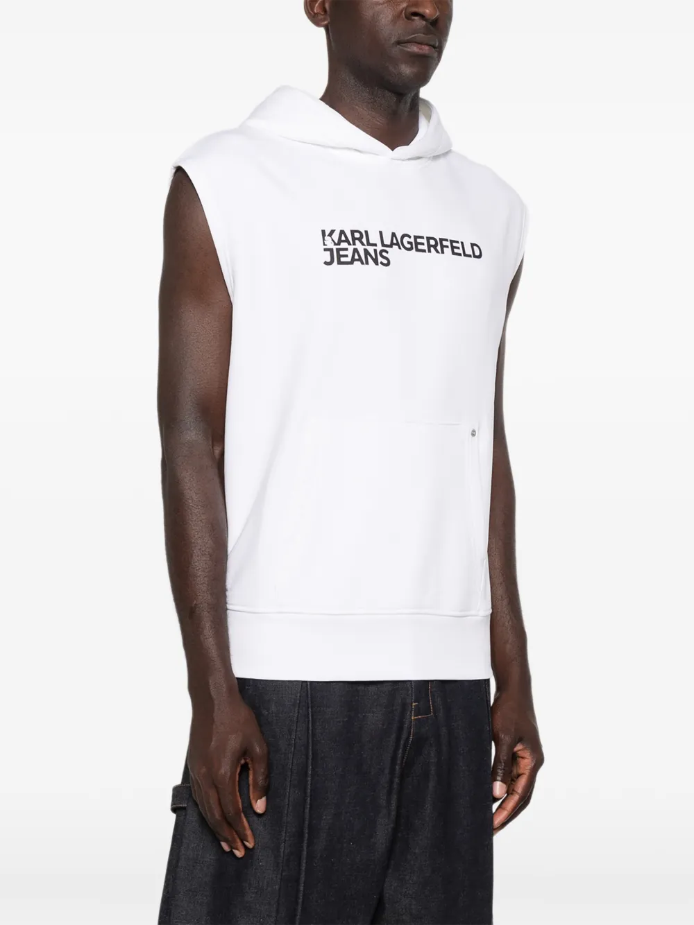 Karl Lagerfeld Jeans Hoodie met logoprint Wit