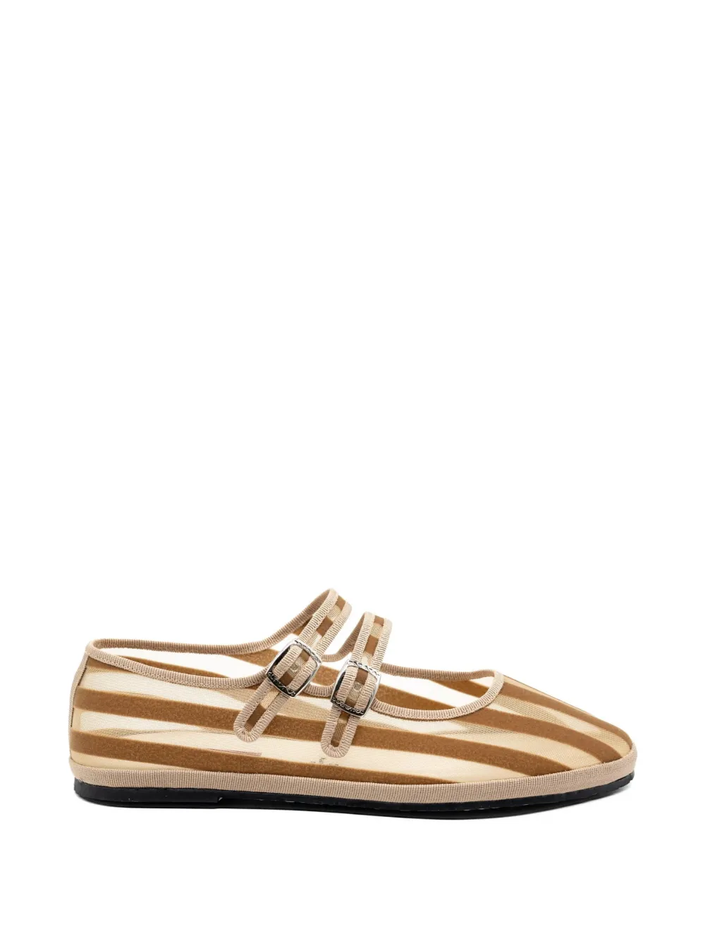 Gondolina Lido striped ballet flats - Bianco
