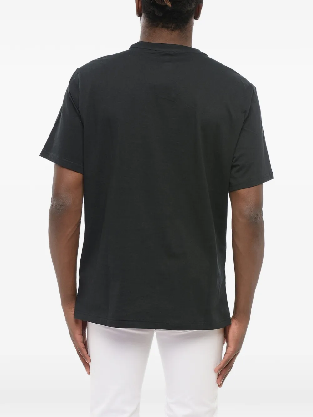 Converse logo-print jersey T-shirt Zwart