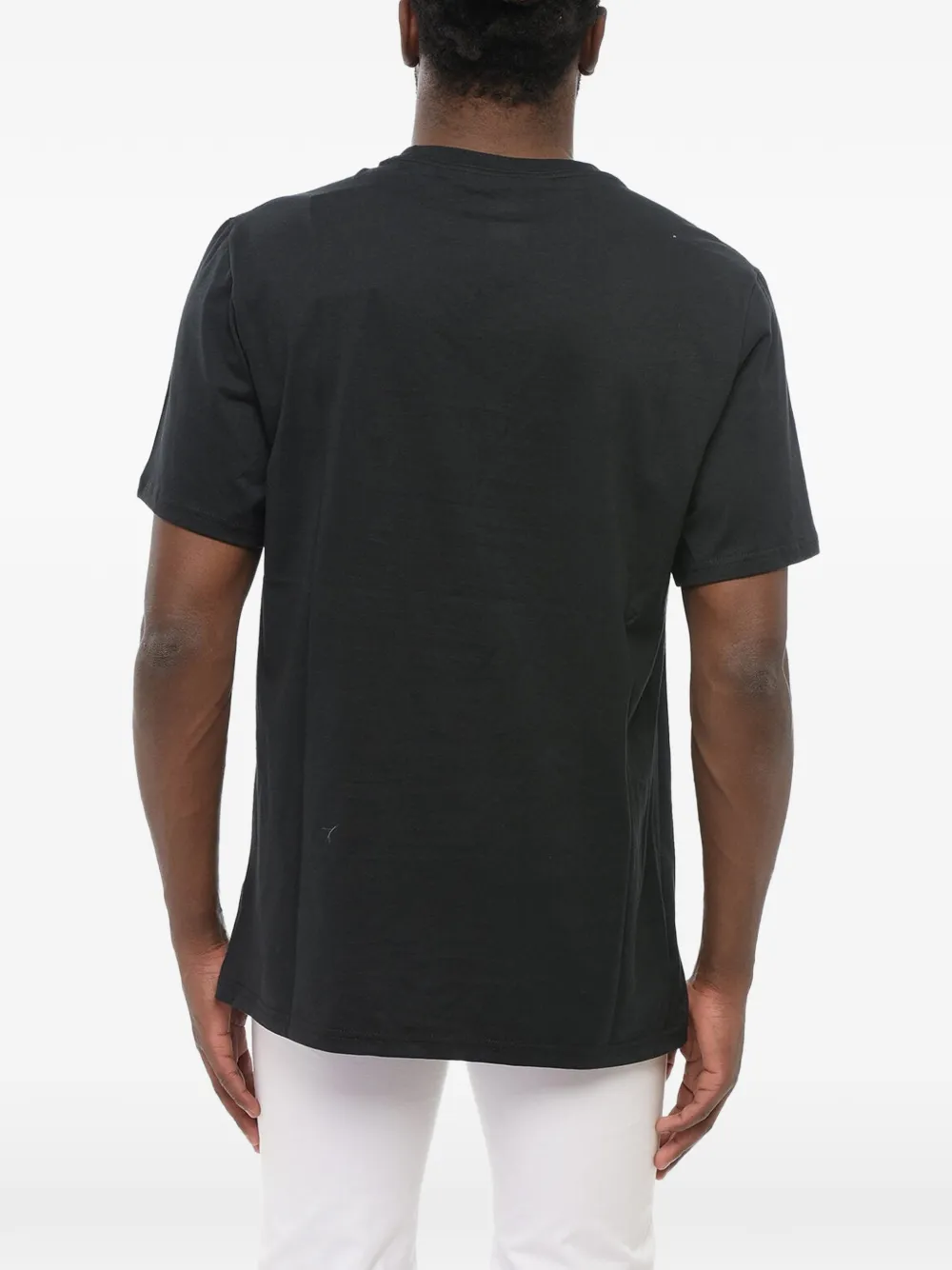 Converse logo-print jersey T-shirt Zwart
