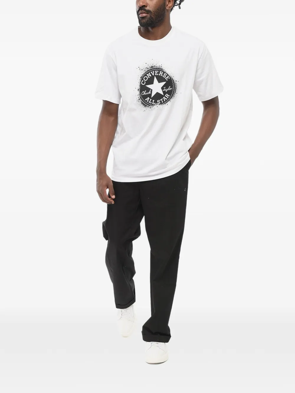 Converse Chuck Taylor logo-print T-shirt Wit