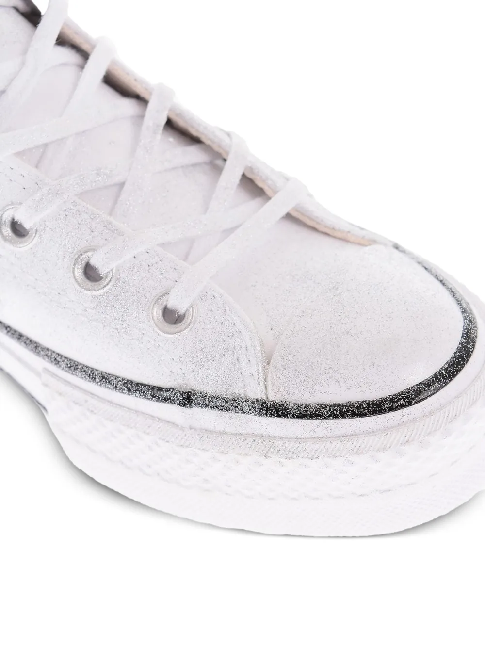 Converse Chuck Taylor All Star Lift glitter-finish sneakers Wit