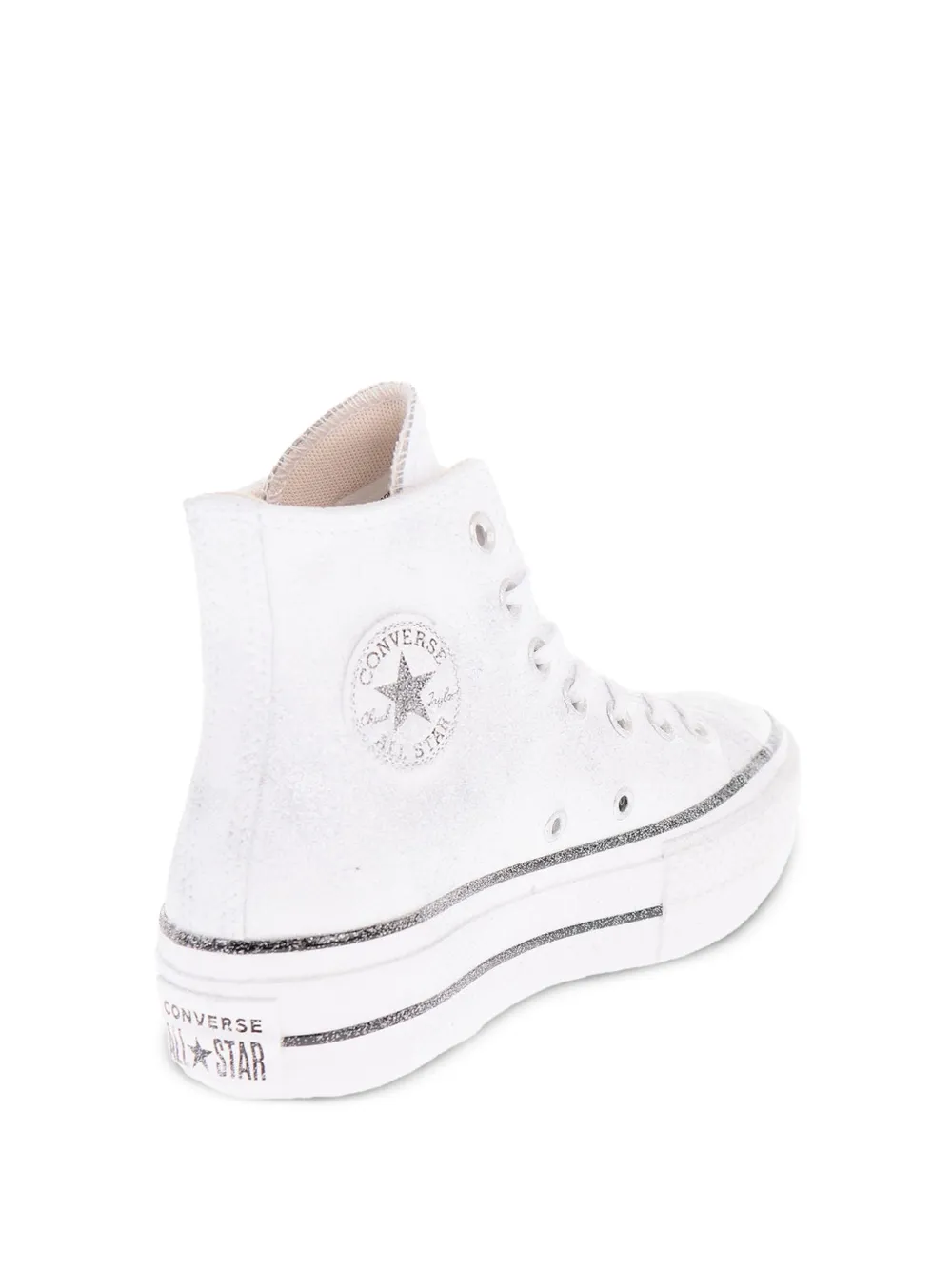 Converse Chuck Taylor All Star Lift glitter-finish sneakers Wit