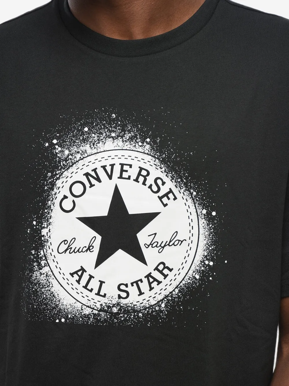 Converse Chuck Taylor Distort Spray Paint T-shirt met logo-print Zwart