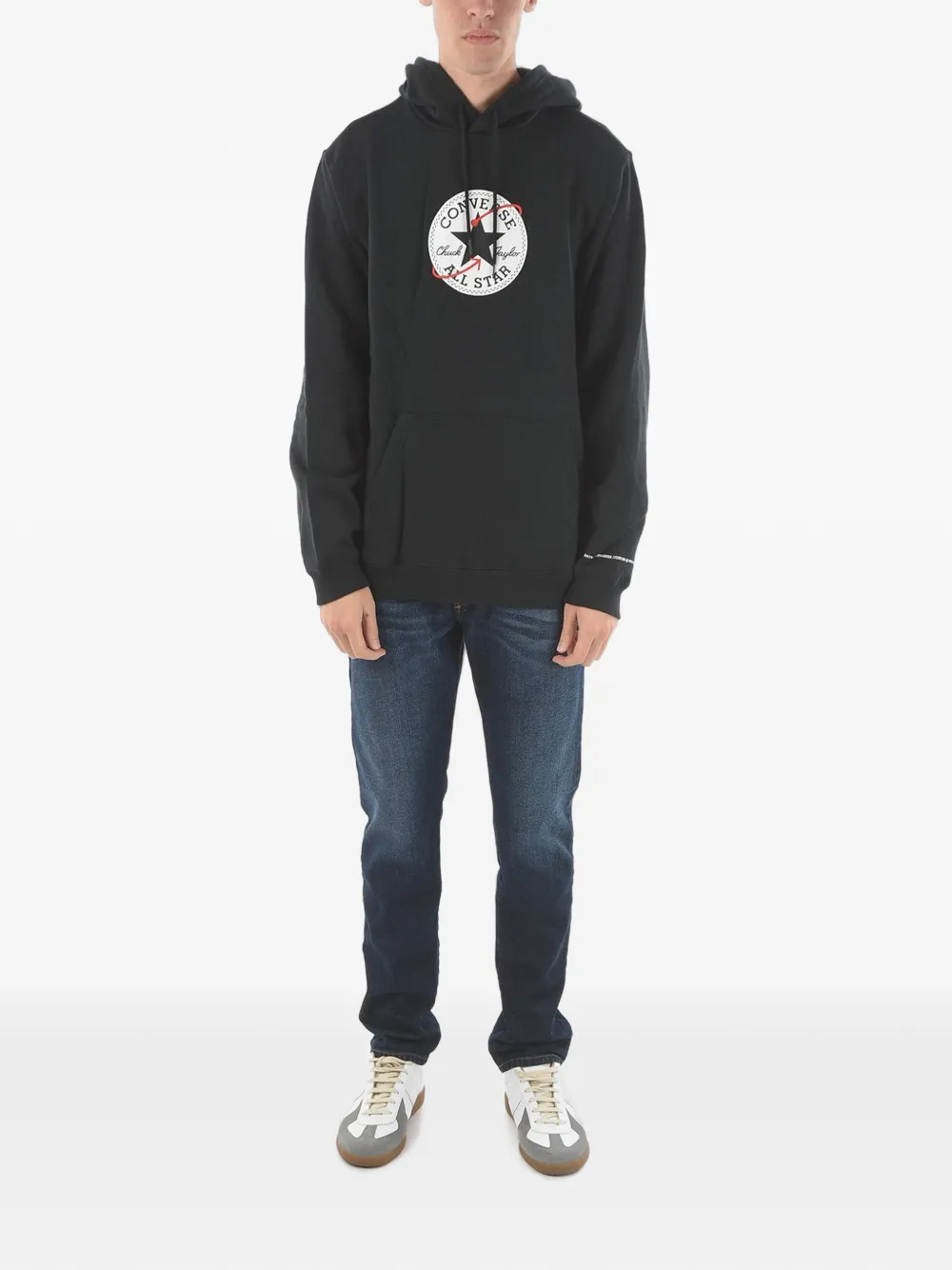 Converse Chuck Taylor logo-print hoodie Zwart