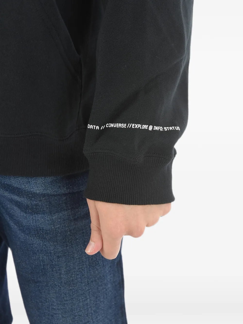 Converse Chuck Taylor logo-print hoodie Zwart
