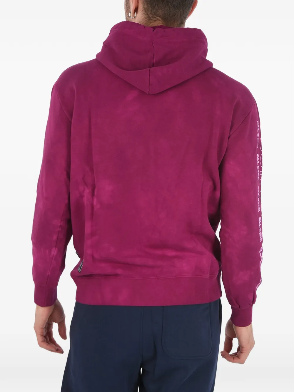 Converse logo-print patterned hoodie Roze