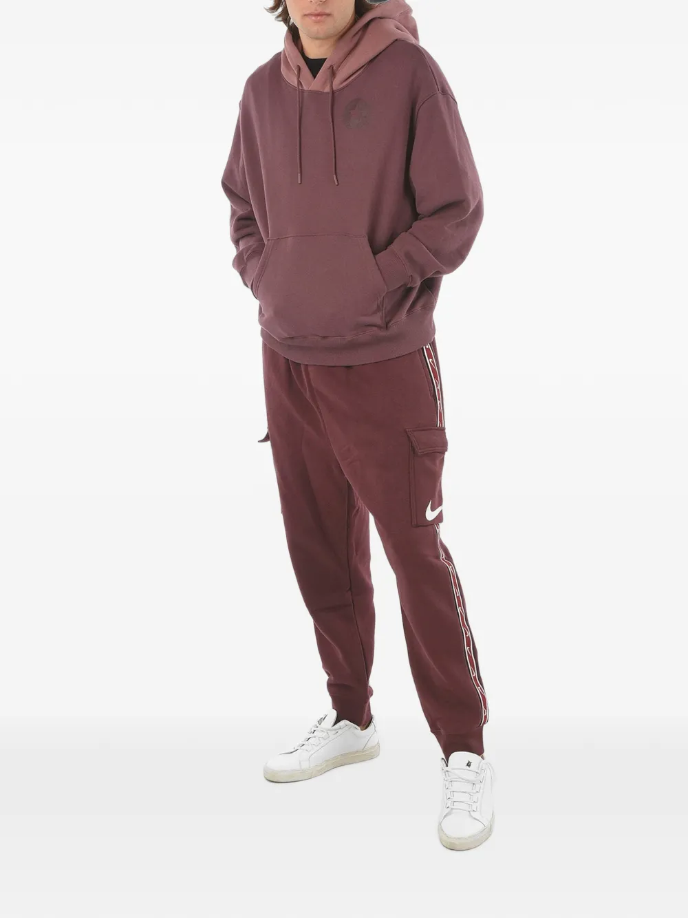 Converse Chuck Taylor logo-patch hoodie Rood