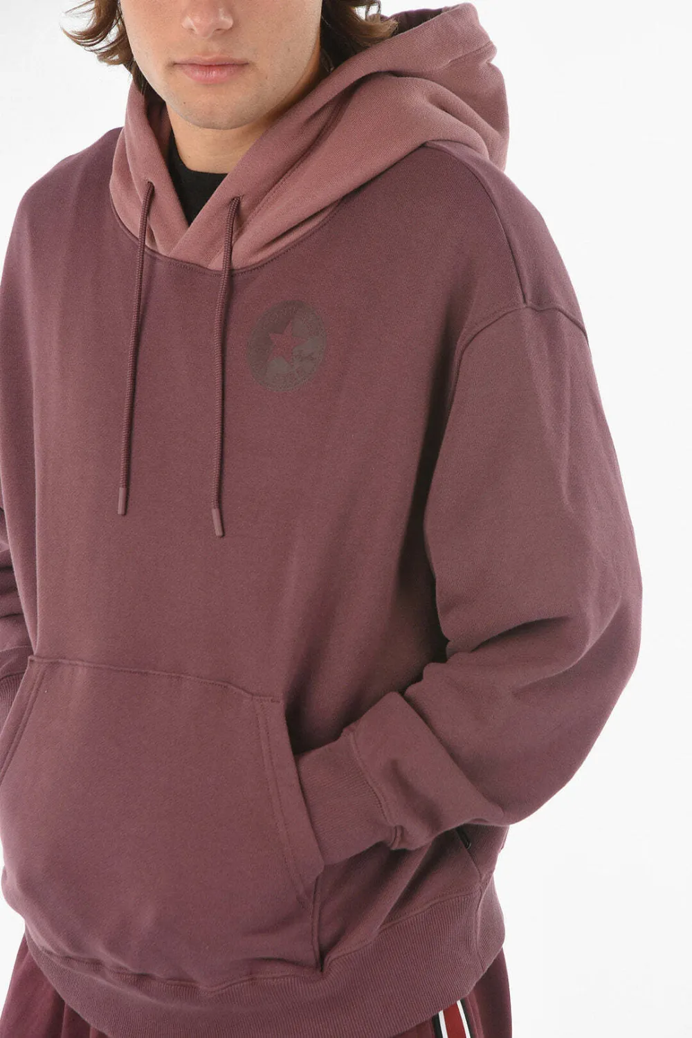 Converse Chuck Taylor logo-patch hoodie Rood
