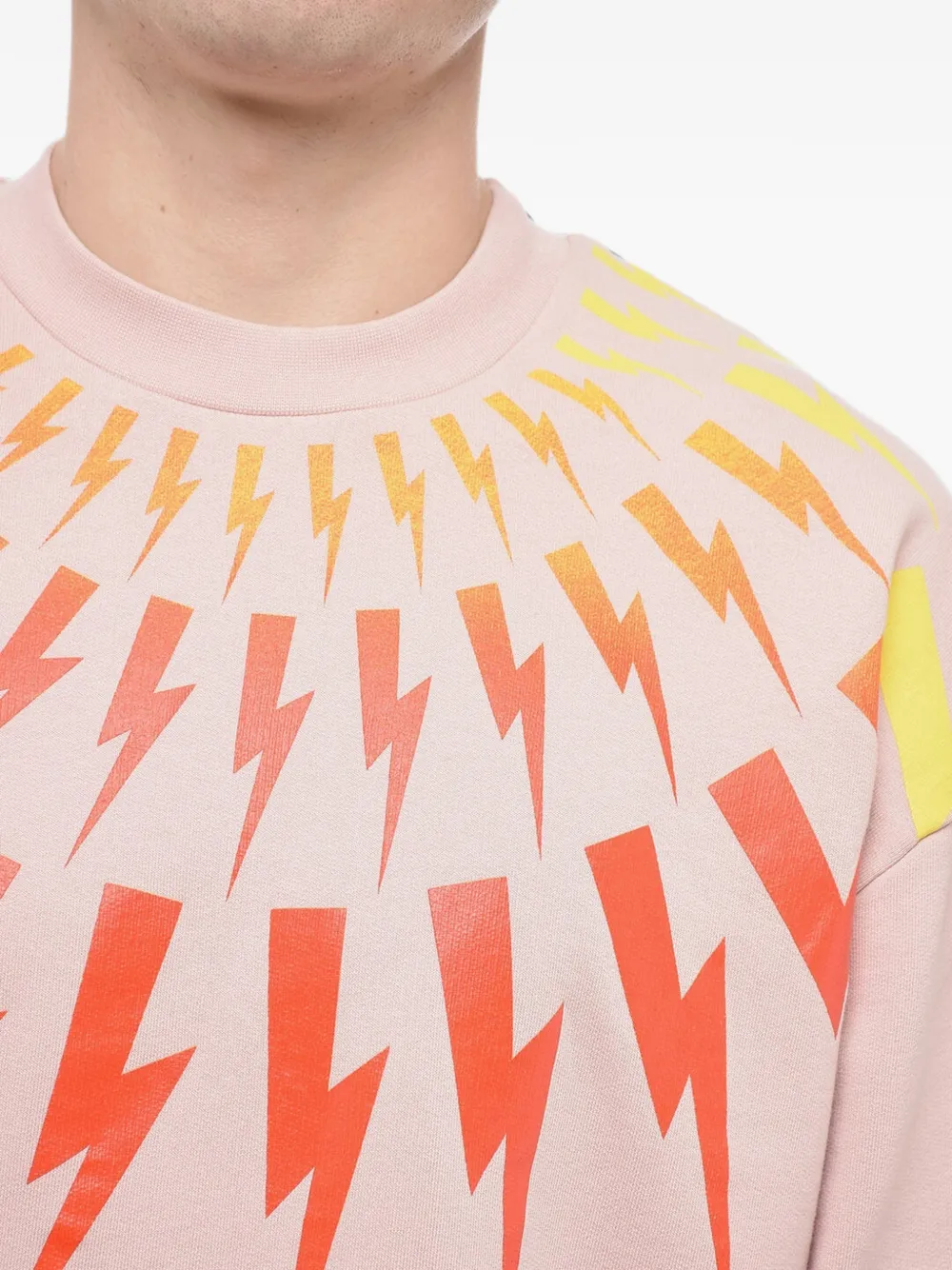 Neil Barrett Sweater met bliksemflits-print Roze