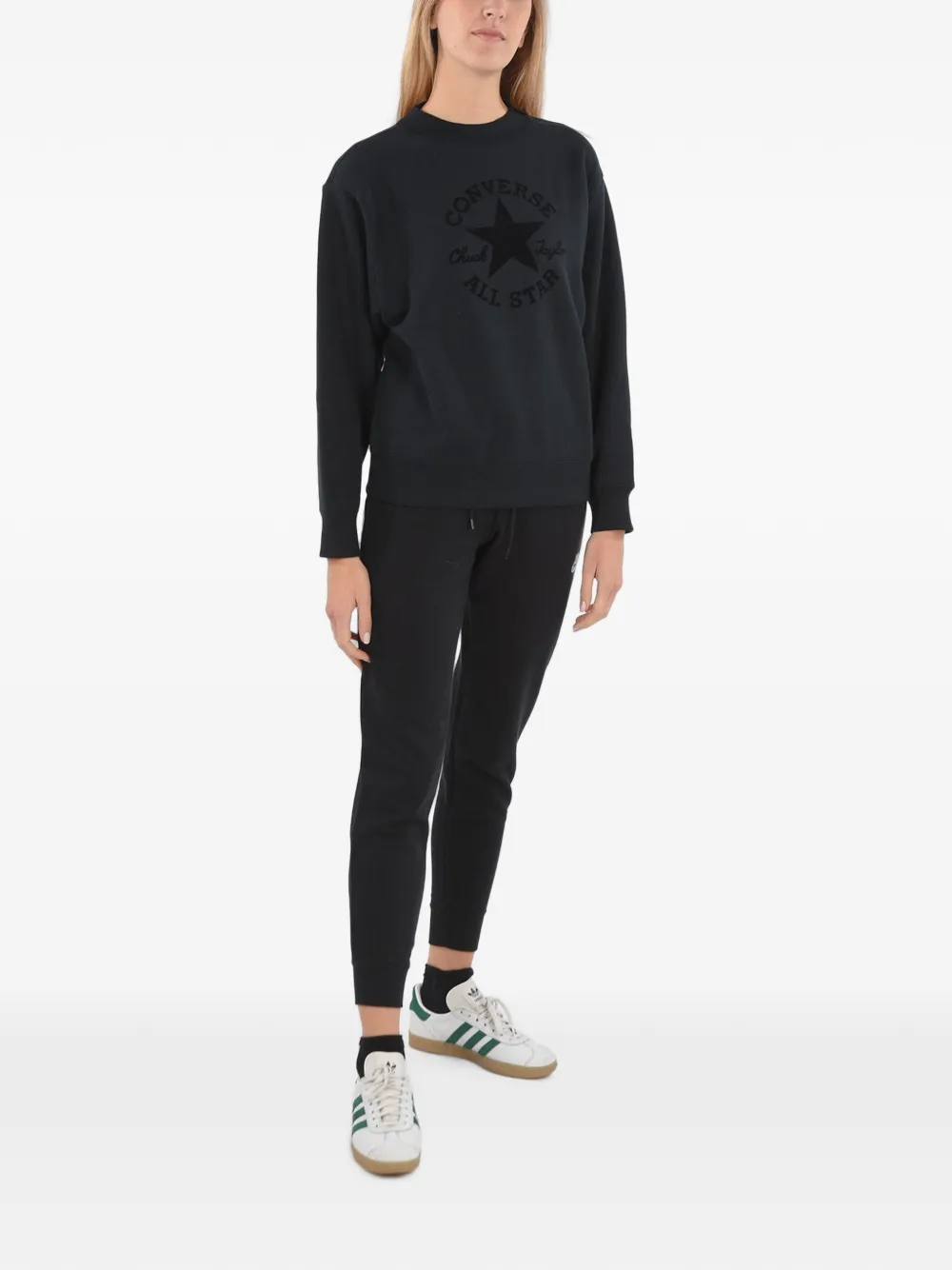 Converse Logo-print Sweatshirt In Black