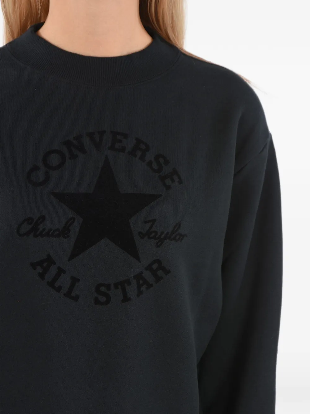 Converse Logo-print Sweatshirt In Black