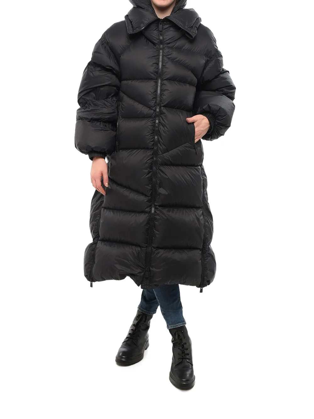 Bacon quilted hooded coat | Black | Image 1