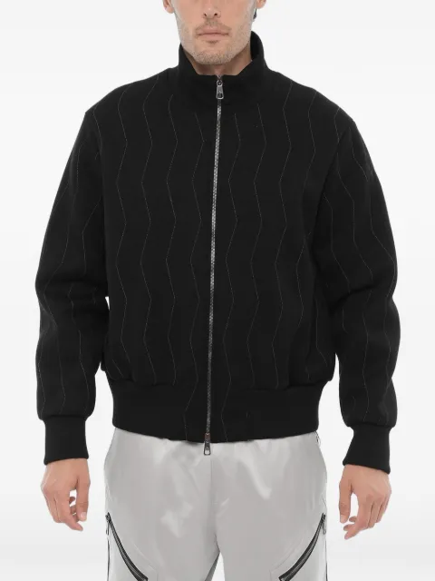 Neil Barrett embroidered zip-up sweatshirt
