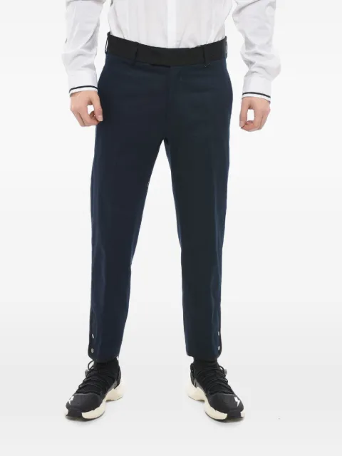 Neil Barrett contrast-edging ankle-button trousers