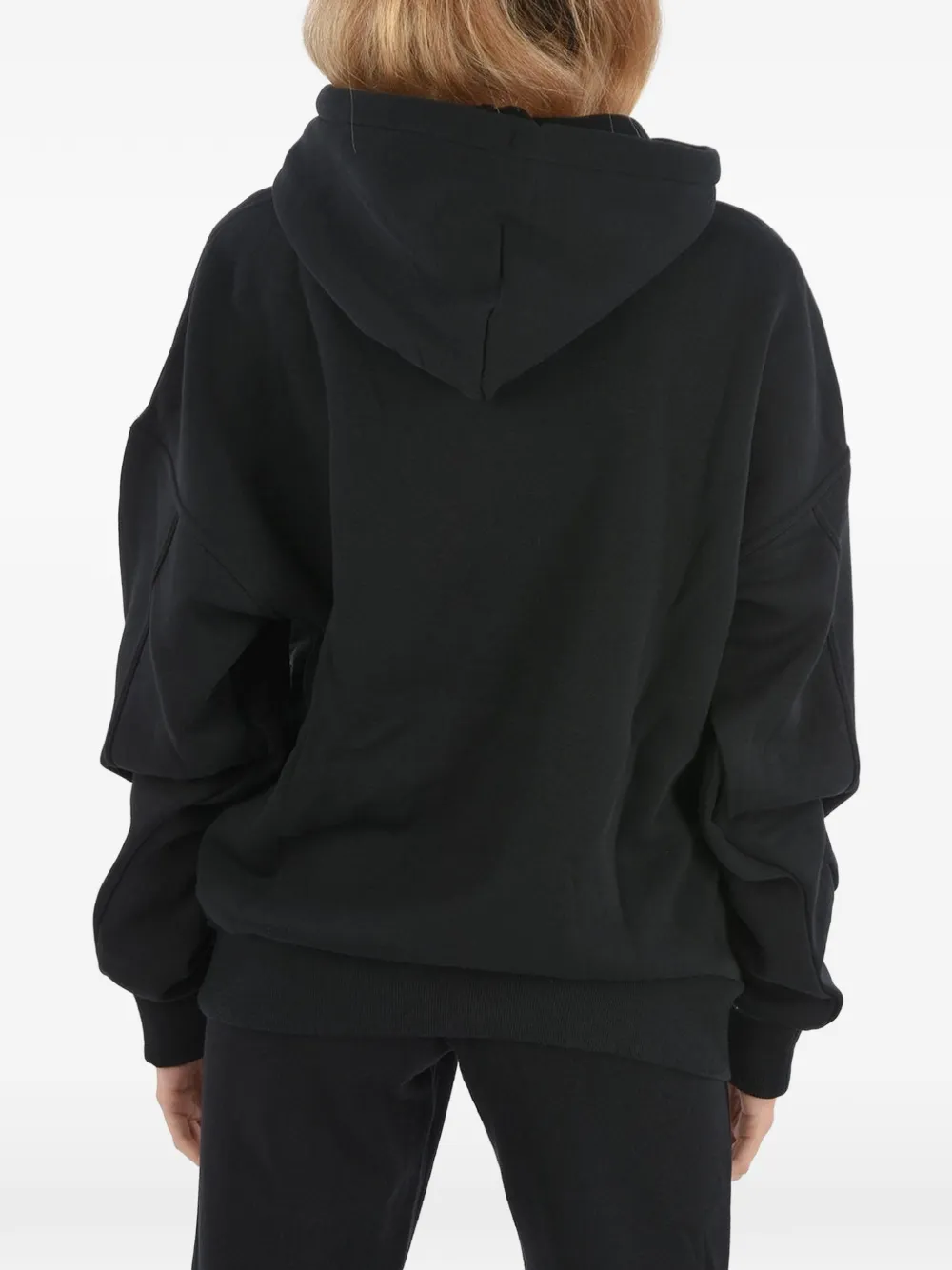 Converse embroidered-logo hoodie Zwart