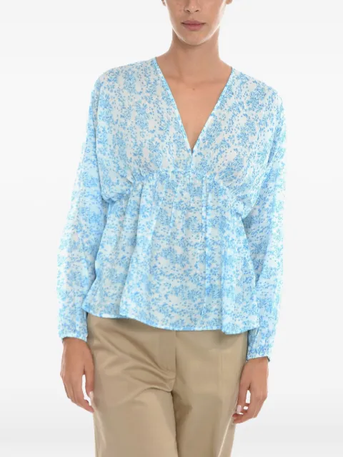 SAMSOE SAMSOE blusa con mangas farol y motivo floral