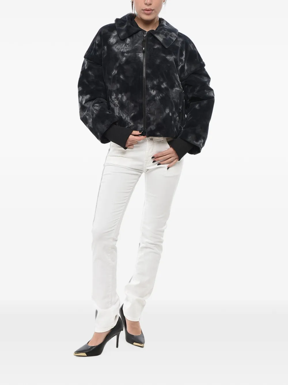 Yohji Yamamoto Jack met rits Zwart