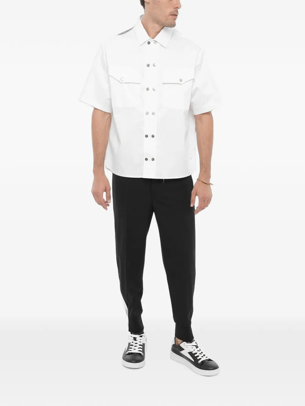 Neil Barrett boxy-fit short-sleeve shirt Wit
