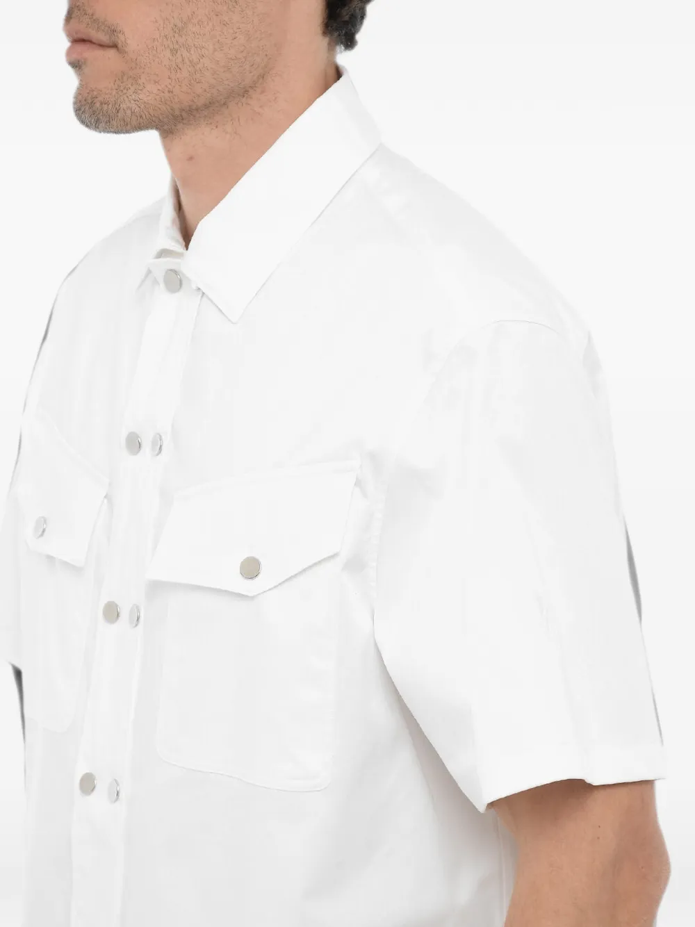 Neil Barrett boxy-fit short-sleeve shirt Wit
