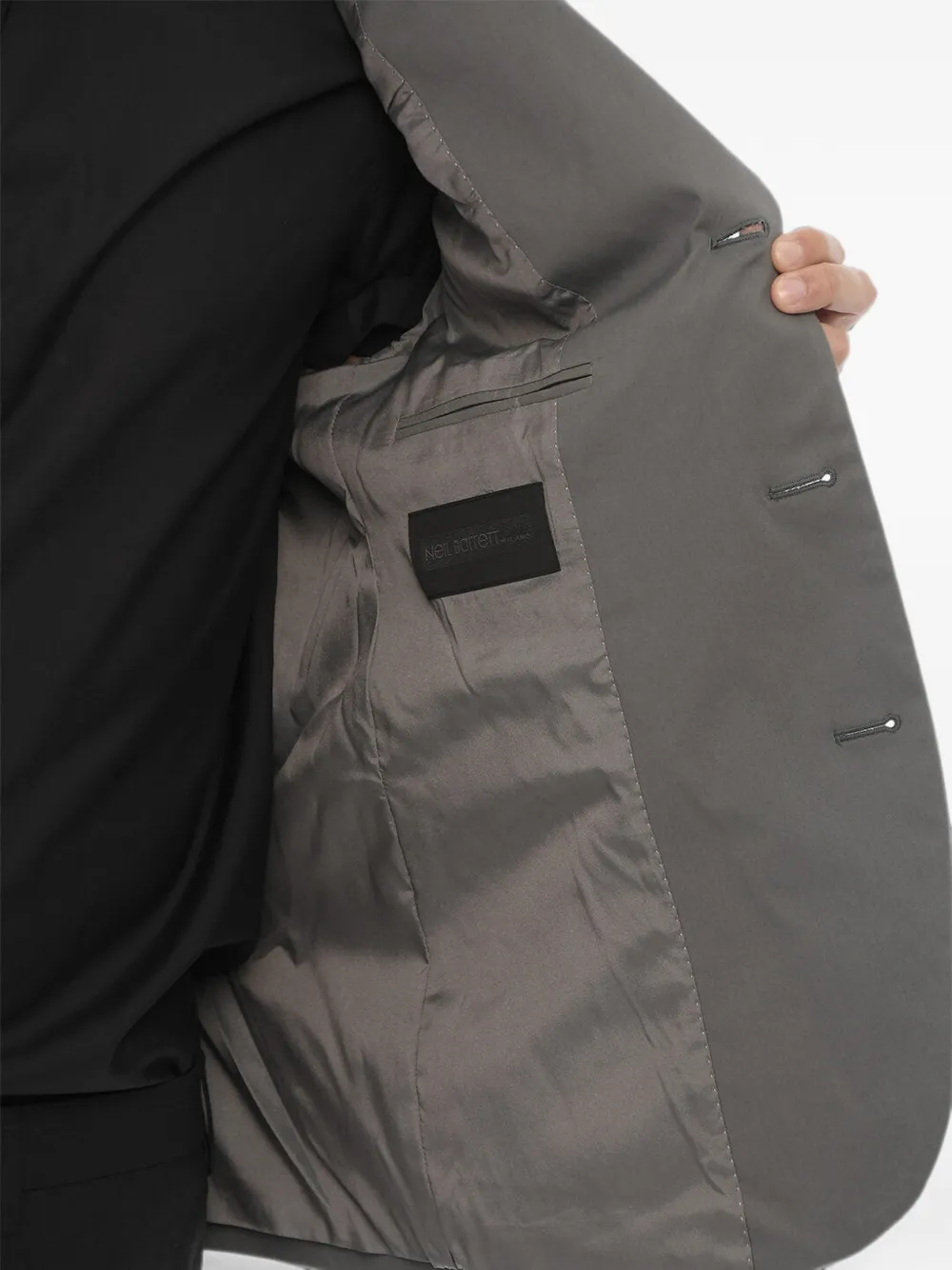 Neil Barrett single-breasted flap-pocket jacket Grijs