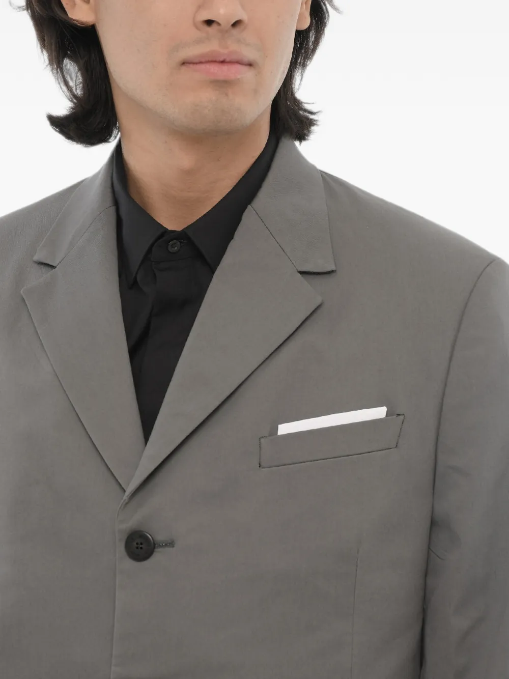 Neil Barrett single-breasted flap-pocket jacket Grijs