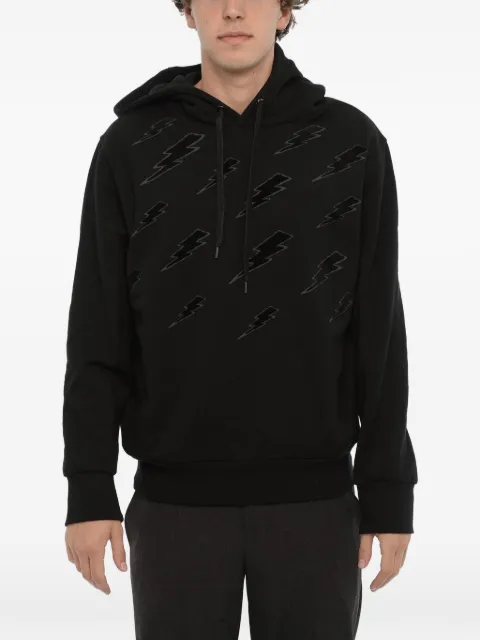 Neil Barrett Hoodie mit Thunderbolt-Stickerei