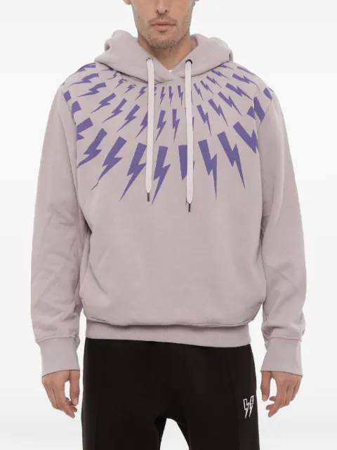 Neil Barrett Fairisle Thunderbolt hoodie
