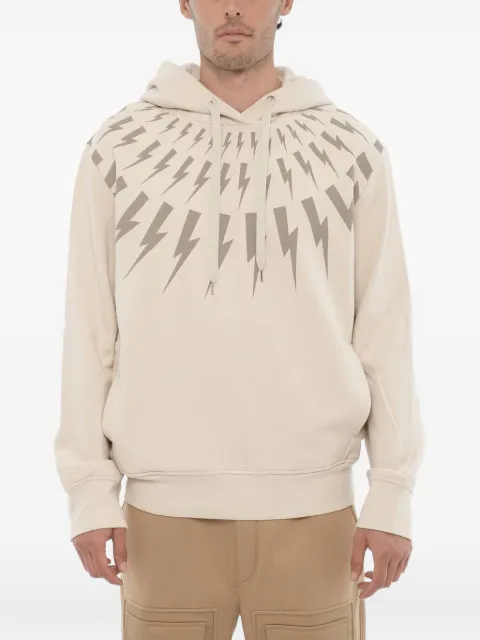 Neil Barrett Fair-Isle Thunderbolt Hoodie