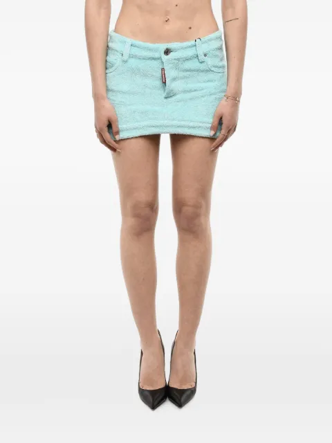 DSQUARED2 terry-cloth short fitted skirt