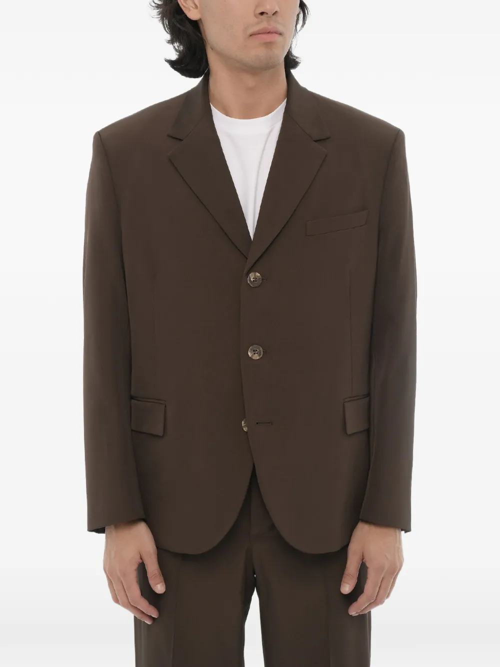 Neil Barrett slim-fit single-breasted suit Bruin