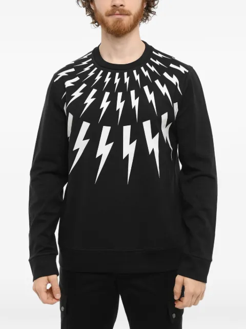 Neil Barrett Fair-Isle Thunderbolt sweatshirt