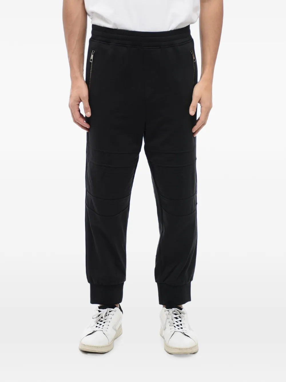 Neil Barrett Modernist Biker Track Pants In Black