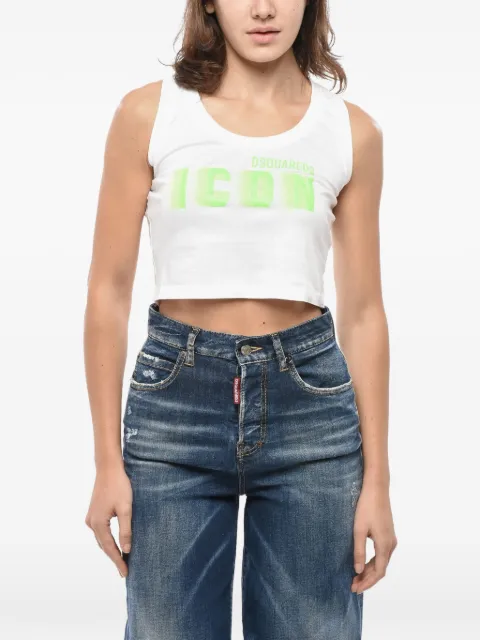 DSQUARED2 top con logo estampado