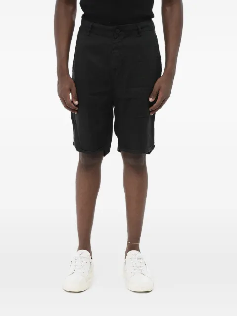 NEVER ENOUGH linen belt-loop shorts
