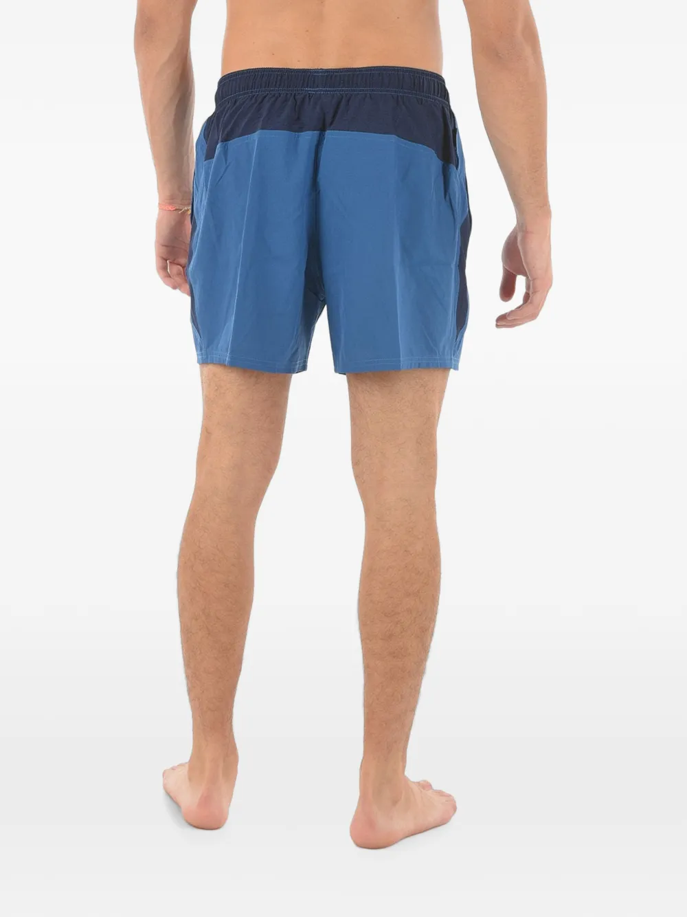 Nike Logo-print Elasticated Swim Trunks In Blue