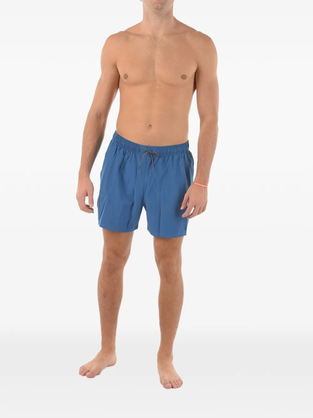 Nike Logo-print Elasticated Swim Trunks In Blue