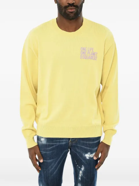 DSQUARED2 logo-embroidered crew-neck sweater