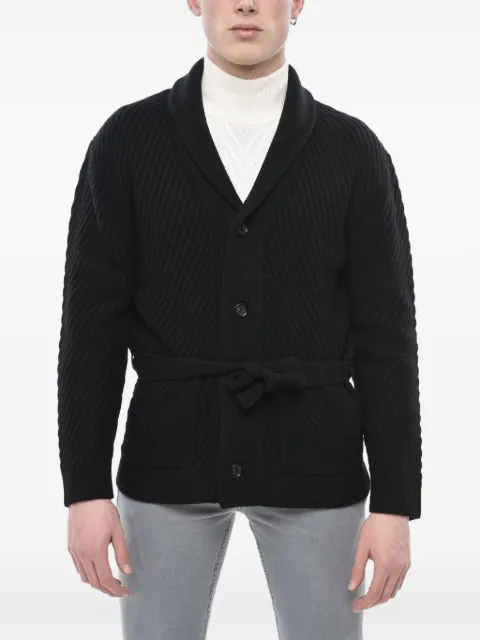 Paolo Pecora belted ribbed-knit cardigan