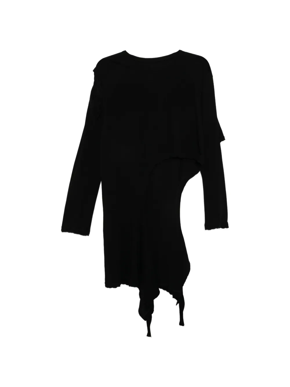 Y's cut-out asymmetric T-shirt - Nero