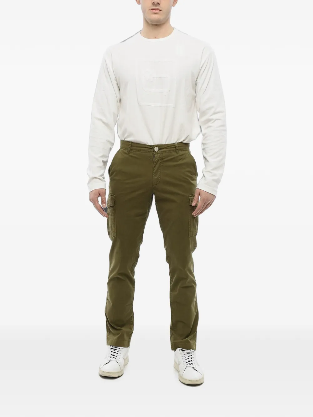 Woolrich multi-pocket trousers Groen