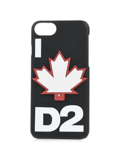 DSQUARED2 maple-leaf embossed-logo iPhone 8 Plus case